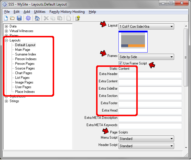 Selecting the Layout