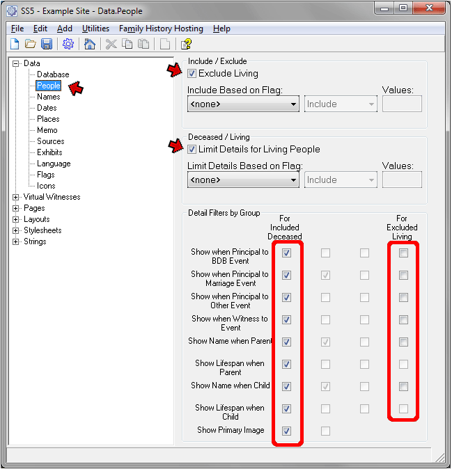 Data > People screen - default