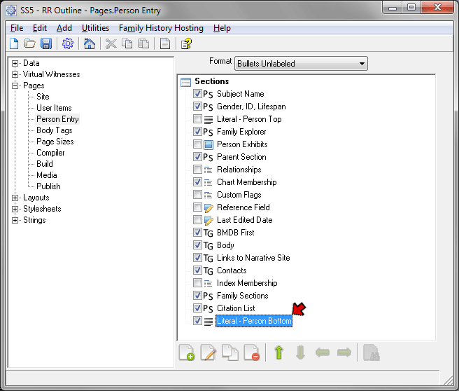 Person Entry Section