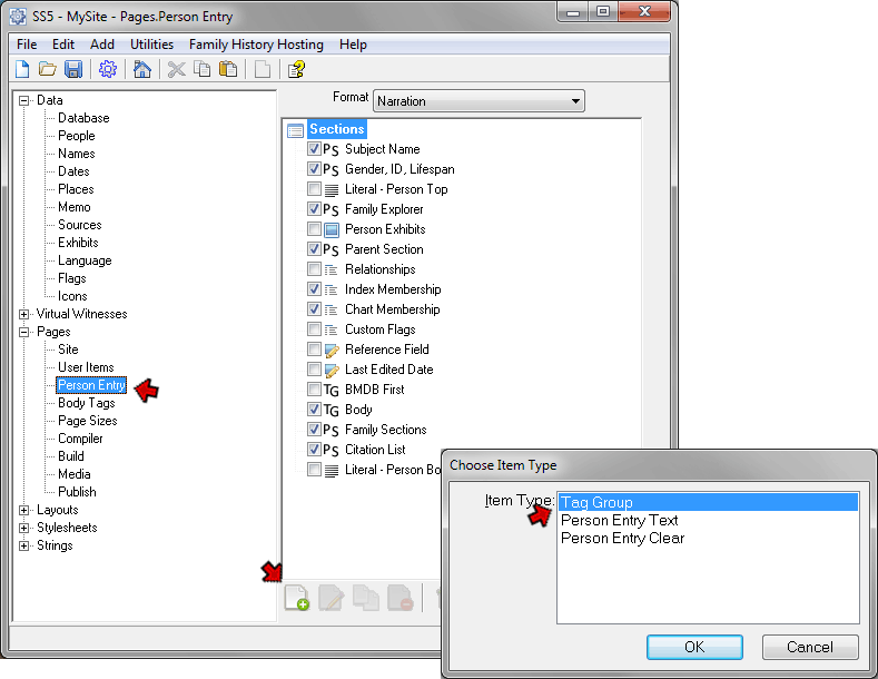 Edit Flag Events Screen